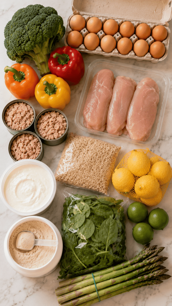 grocery list for aggressive cut meal plan